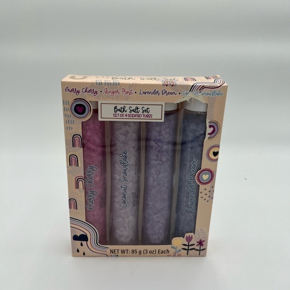 Bath salts set 4 scented tubes - Picture 8 of 8